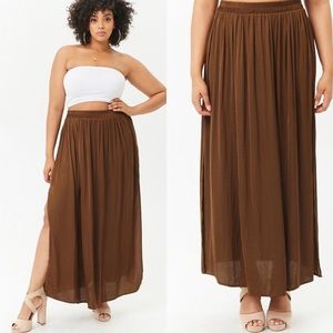 High- Double Slit Maxi Skirt